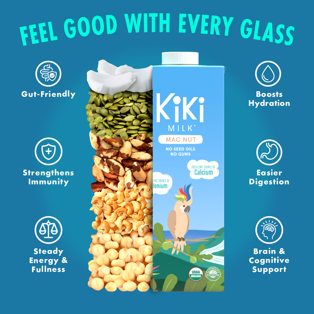 Macadamia Nut Milk with Cashew & Brazil Nuts | Kiki Milk Macadamia Nut Milk with Cashew & Brazil Nuts | Kiki Milk