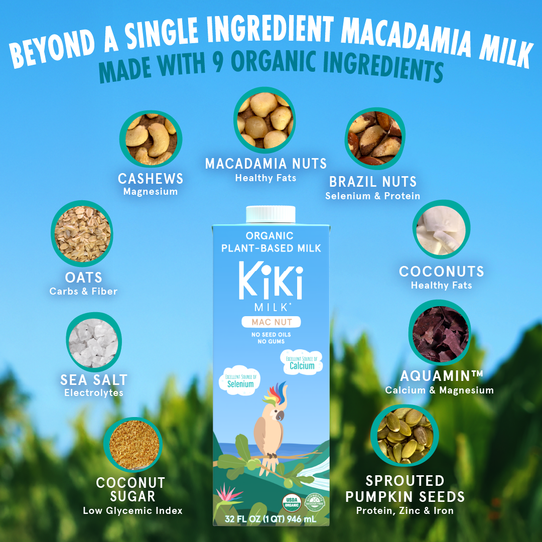 Mac Nut Kiki Milk • 32 fl oz • Pack of 6