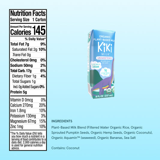 Unsweetened Kiki Milk - 8 fl oz - Pack of 12
