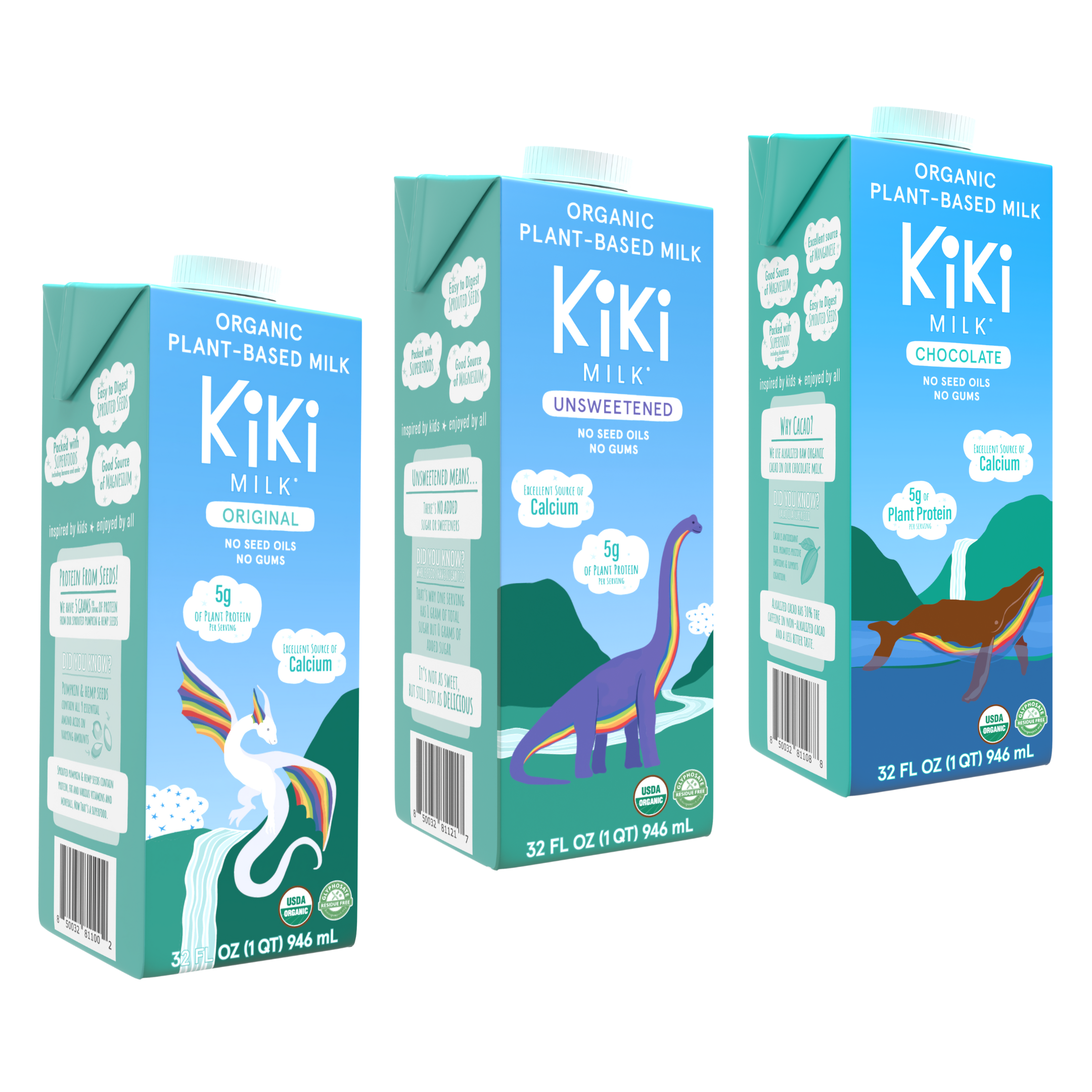 Unsweetened Kiki Milk • 32 fl oz • Pack of 6